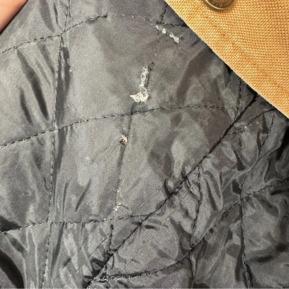 Dickies tan Brown duck Jacket collar zip chore‎ work coat